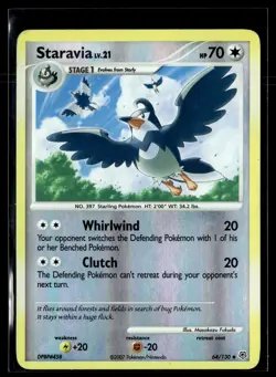 Staravia 64/130 Diamond & Pearl Reverse Holo Uncommon Pokemon - Image 1