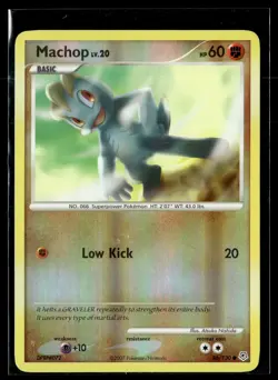 Machop 86/130 Diamond & Pearl Reverse Holo Common Pokemon - Image 1