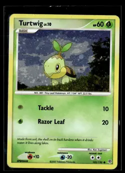 Turtwig 103/130 Diamond & Pearl Common Pokemon Holo - Image 1