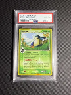 Pokemon Snorlax Delta Species 10/101 Dragon Frontiers Holo Rare PSA 8 - Image 1
