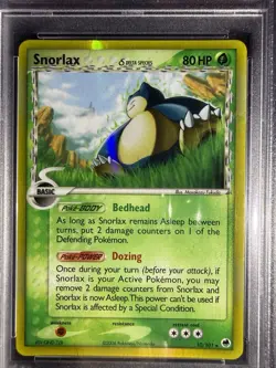 Pokemon Snorlax Delta Species 10/101 Dragon Frontiers Holo Rare PSA 8 - Image 3
