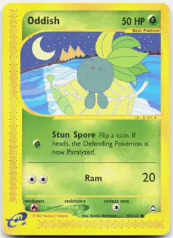 Pokemon TCG Oddish Aquapolis Common 097/147 - Image 1