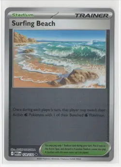 Pokemon Mega Evolution - 129/132 Surfing Beach Reverse Holo - Image 1