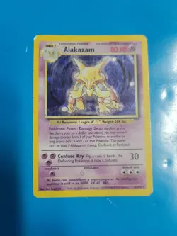 Pokemon TCG Alakazam Base Set 1/102 Holo Unlimited Holo - Image 1