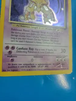 Pokemon TCG Alakazam Base Set 1/102 Holo Unlimited Holo - Image 5