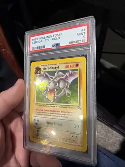 1999 POKEMON FOSSIL #1 AERODACTYL-HOLO PSA 9 - Image 3