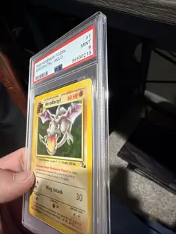 1999 POKEMON FOSSIL #1 AERODACTYL-HOLO PSA 9 - Image 5