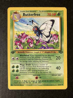 Butterfree 33/64 1st Edition "D Error" Misprint Pokemon Jungle 1999 Wotc - Image 3