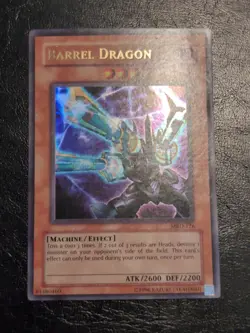 Yu-Gi-Oh ULTRA RARE CARD BARREL DRAGON MRD-126 1996 VINTAGE PRINT LP - Image 1