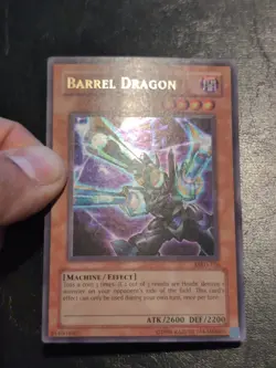 Yu-Gi-Oh ULTRA RARE CARD BARREL DRAGON MRD-126 1996 VINTAGE PRINT LP - Image 2