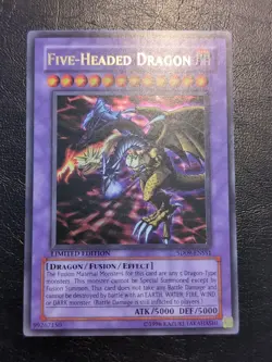 Yu-Gi-Oh! ULTRA RARE CARD FIVE-HEADED DRAGON SD09-ENSS1 NM/VLP - Image 1