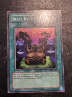 Yu-Gi-Oh SUPER RARE HOLO BLACK ILLUSION RITUAL MRL-051 VINTAGE PRINT LP - Image 1