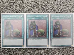 Yu-Gi-Oh! Upstart Goblin SESL-EN043 Super Rare 1st Edition Playset - Image 1
