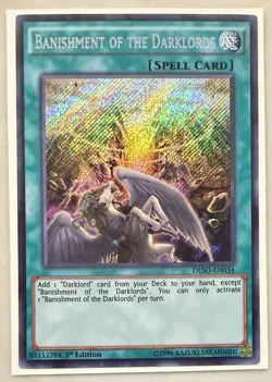 Yugioh Banishment of the Darklords DESO-EN034 Secret Rare 1st Ed NM - Image 1