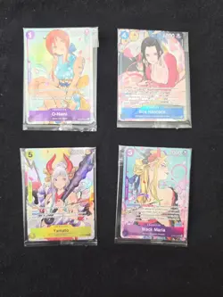*Sealed* One Piece TCG Promos 4pk. O-Nami, Boa Hancock, Yamato, Black Maria - Image 1