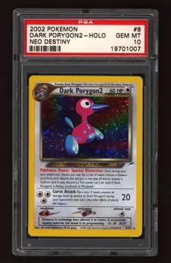 Dark Porygon2 Holo Pokemon Card Neo Destiny 8/105 ARK BGS PSA 10 (POP 38) - Image 1