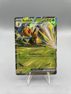 Beedrill Ex 003/086 ME Chaos Rising Holo Pokemon TCG Card EN Double Rare - Image 1