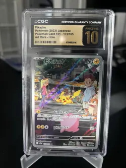 Pikachu 173/165 Sv2a: Pokemon Card 151 Holo (Japanese) CGC Pristine 10 - Image 1
