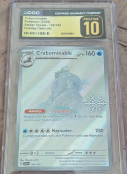 Pokemon Crabominable Stellar Crown Holo 149/142 CGC Pristine 10 2025 Card - Image 1