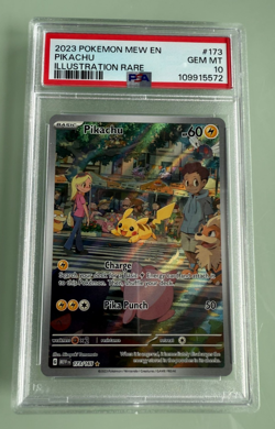 Pokemon Pikachu 173/165 Illustration Rare MEW EN 151 PSA 10 GEM MINT - Image 1