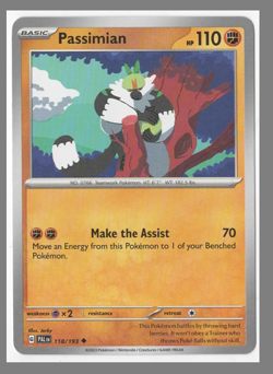 Passimian 118/193 Uncommon Paldea Evolved Pokemon TCG Free Shipping - Image 1