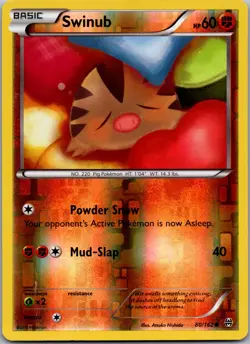 POKEMON SWINUB 80/162 COMMON REVERSE HOLO BREAKTHROUGH NM/M - Image 1