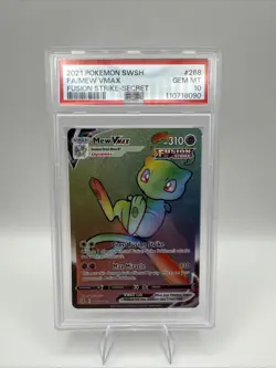 ✅Free Tracked Shipping - Mew Vmax 268/264 Secret Rare Rainbow Holo PSA 10 - Image 1