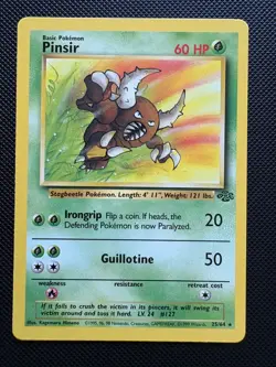 Vintage Pokemon TCG Pinsir 25/64 Non Holo Jungle Set MP - Image 1