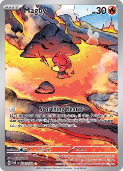 Pokemon TCG Magby 186/182 Illustration Rare Paradox Rift NM/M - Image 1