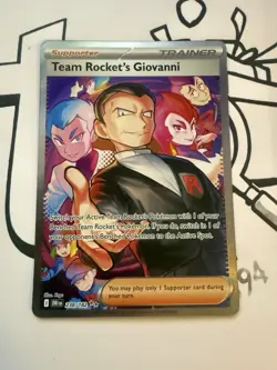 Pokemon TCG Team Rocket's Giovanni 238/182 Destined Rivals Hyper Rare Holo FA - Image 2