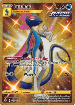 Inteleon 227/203 Secret Rare Evolving Skies Pokemon Near Mint - Image 1