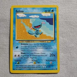 Pokemon Neo Genesis 82/111 Felino (Whooper) GERMAN - Common - Moderately Played - Image 1