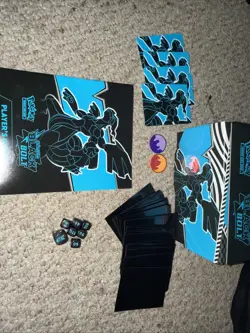 Pokemon Scarlet & Violet Black Bolt ETB box , Dice, 30+sleeves,player Guide+more - Image 1
