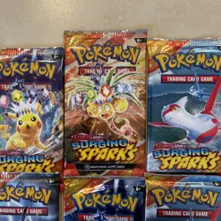 Pokemon TCG 10 Pack Scarlet And Violet Surging Sparks Sealed Booster Packs NEW - Image 2