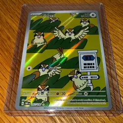 Pokemon Pidgey 207/197 SV03 Obsidian Flames Holo Illustration Rare 60 HP - Image 1