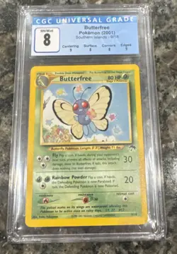 Butterfree 9/18 Southern Islands CGC 8 pokemon 5080 w/ sub grades BLUE LABEL! - Image 1