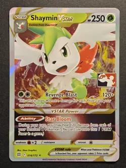 Shaymin 014/172 VSTAR Pokemon TCG Brilliant Stars League Stamp - Lightly Played - Image 1