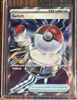 Pokemon TCG Switch Trainer Item Full Art Holo 123/094 - Image 1