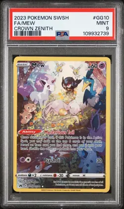 2023 Pokemon SWSH Mew Crown Zenith GG10/GG70 PSA Mint 9 - Image 1