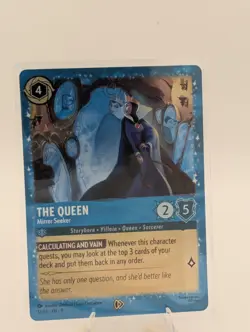 THE QUEEN MIRROR SEEKER Disney Lorcana Promo # 12/P3 Blue Shimmer Glitter Foil - Image 1