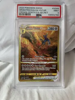 Pokemon 2023 Origin Forme Dialga VSTAR GG68 Secret Rare Crown Zenith PSA 9 - Image 1