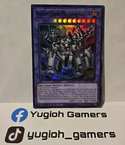 YUGIOH ANCIENT GEAR MEGATRON GOLEM LDS1 ULTRA 1ST EDITION LIGHT PLAYED GREEN - Image 1