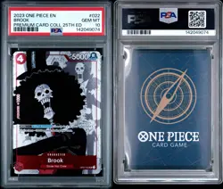 2023 One Piece Premium Card Collection 25th Edition #022 Brook PSA 10 - Image 3