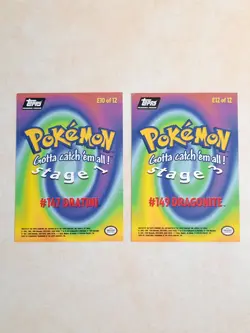 Topps Series -Dratini and Dragonite Pokemon cards. - Image 3