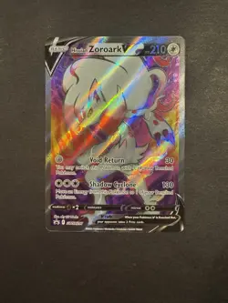 Hisuian Zoroark V SWSH297 Full Art Black Star Promo Holo Pokemon Card NM - Image 1