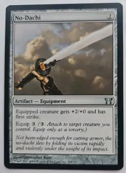MTG Magic The Gathering Card No-Dachi Artifact Equipment Champions Of Kamigawa - Image 1