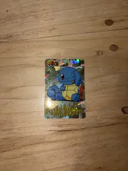 Vintage Pocket Monsters Squirtle Blastoise Holo Prism Sticker Card #1152 Rare - Image 2