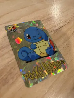 Vintage Pocket Monsters Squirtle Blastoise Holo Prism Sticker Card #1152 Rare - Image 4