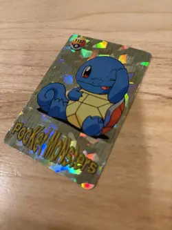 Vintage Pocket Monsters Squirtle Blastoise Holo Prism Sticker Card #1152 Rare - Image 5