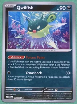 Pokemon Chaos Rising Qwilfish 52/86 Reverse Holo TCG Pokemon Card - Image 1